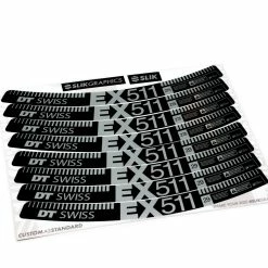 KIT DE STICKERS CUSTOM POUR JANTES EX 511 SILVER MATT 27.5 / 29"